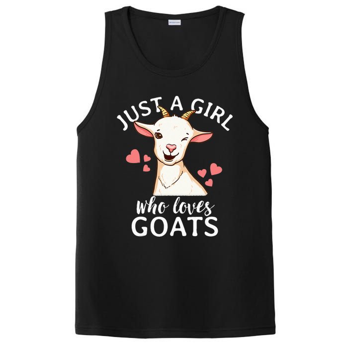 Goat Just A Who Loves Goats Farmer Goat Mom PosiCharge Competitor Tank