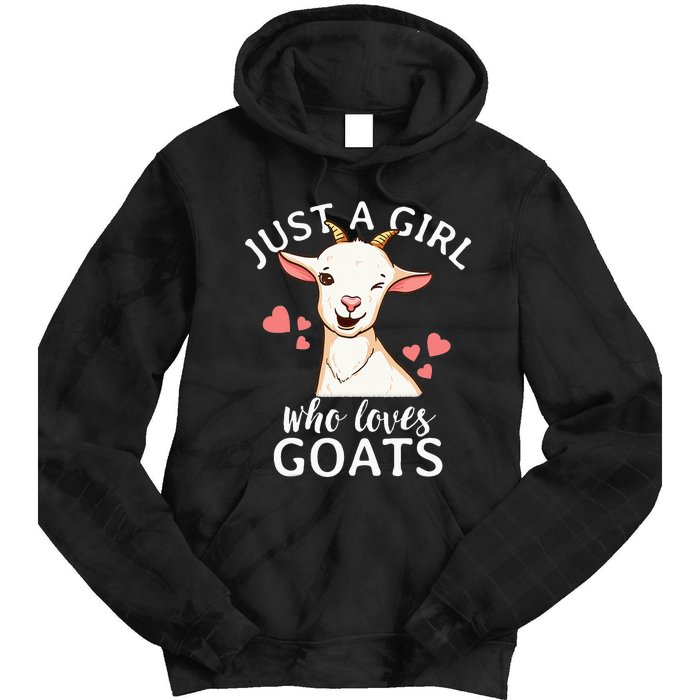 Goat Just A Who Loves Goats Farmer Goat Mom Tie Dye Hoodie