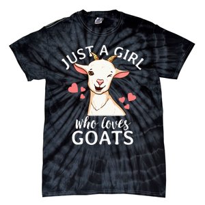 Goat Just A Who Loves Goats Farmer Goat Mom Tie-Dye T-Shirt