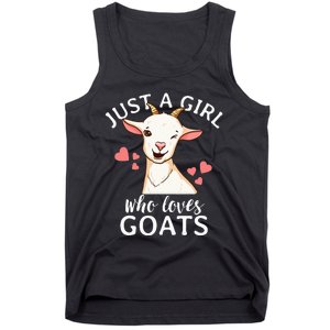 Goat Just A Who Loves Goats Farmer Goat Mom Tank Top