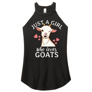 Goat Just A Who Loves Goats Farmer Goat Mom Women's Perfect Tri Rocker Tank