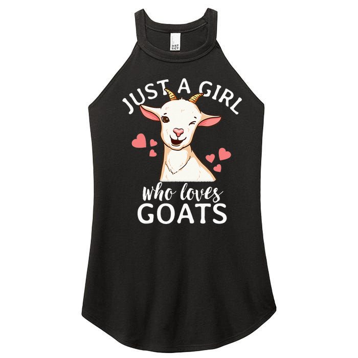 Goat Just A Who Loves Goats Farmer Goat Mom Women's Perfect Tri Rocker Tank