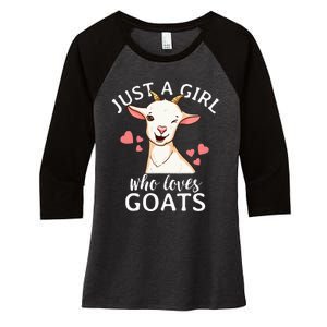 Goat Just A Who Loves Goats Farmer Goat Mom Women's Tri-Blend 3/4-Sleeve Raglan Shirt