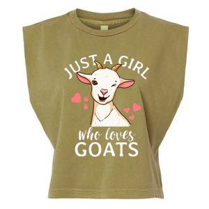 Goat Just A Who Loves Goats Farmer Goat Mom Garment-Dyed Women's Muscle Tee