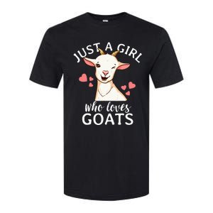 Goat Just A Who Loves Goats Farmer Goat Mom Softstyle CVC T-Shirt