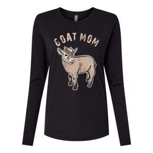 Goat  Just A  Who Loves Goats Farmer Goat Mom Womens Cotton Relaxed Long Sleeve T-Shirt