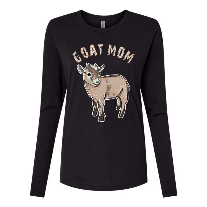 Goat  Just A  Who Loves Goats Farmer Goat Mom Womens Cotton Relaxed Long Sleeve T-Shirt