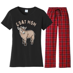 Goat  Just A  Who Loves Goats Farmer Goat Mom Women's Flannel Pajama Set