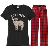 Goat  Just A  Who Loves Goats Farmer Goat Mom Women's Flannel Pajama Set