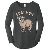 Goat  Just A  Who Loves Goats Farmer Goat Mom Women's Perfect Tri Tunic Long Sleeve Shirt