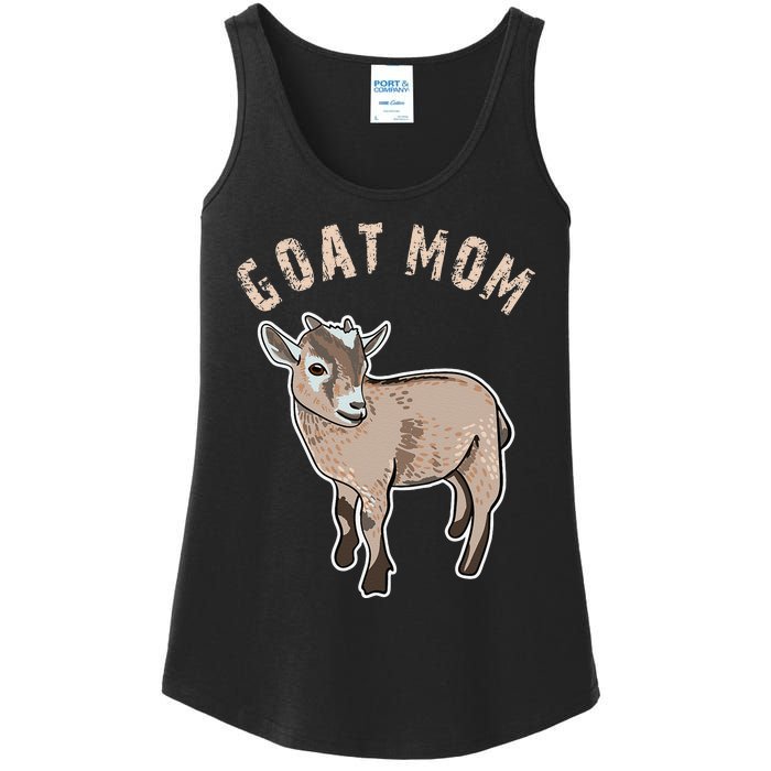 Goat  Just A  Who Loves Goats Farmer Goat Mom Ladies Essential Tank