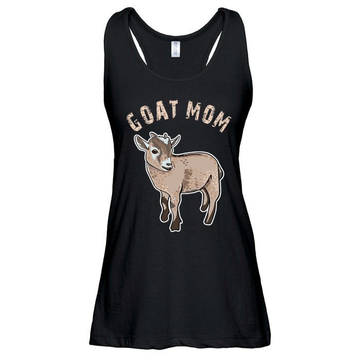 Goat  Just A  Who Loves Goats Farmer Goat Mom Ladies Essential Flowy Tank