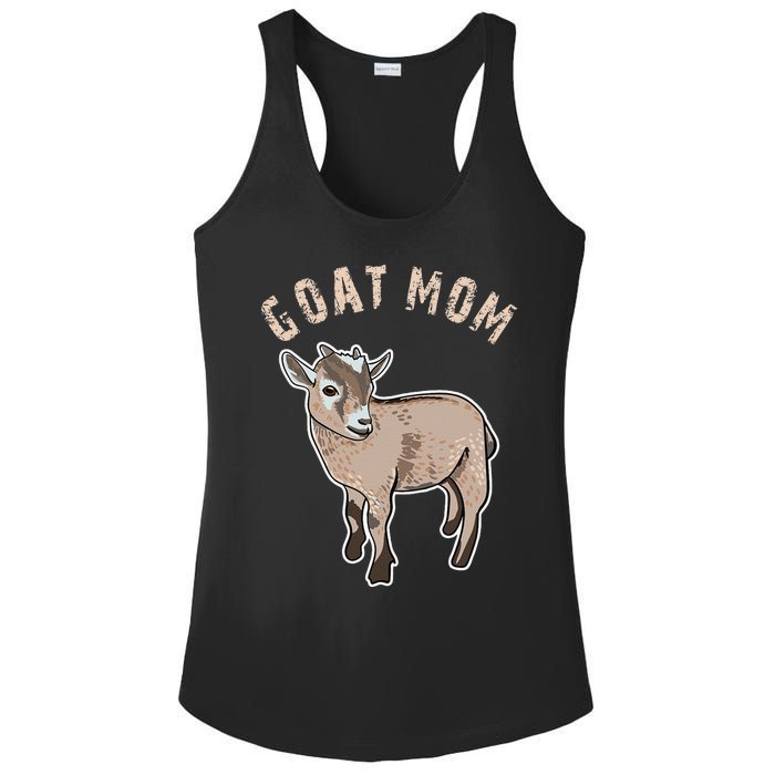 Goat  Just A  Who Loves Goats Farmer Goat Mom Ladies PosiCharge Competitor Racerback Tank