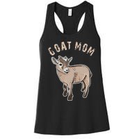 Goat  Just A  Who Loves Goats Farmer Goat Mom Women's Racerback Tank