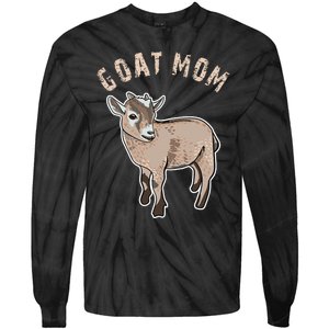 Goat  Just A  Who Loves Goats Farmer Goat Mom Tie-Dye Long Sleeve Shirt