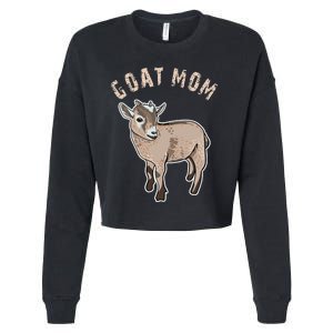 Goat  Just A  Who Loves Goats Farmer Goat Mom Cropped Pullover Crew