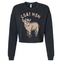 Goat  Just A  Who Loves Goats Farmer Goat Mom Cropped Pullover Crew