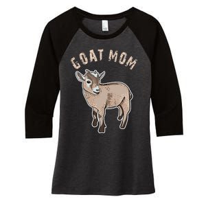 Goat  Just A  Who Loves Goats Farmer Goat Mom Women's Tri-Blend 3/4-Sleeve Raglan Shirt