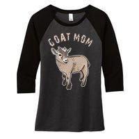 Goat  Just A  Who Loves Goats Farmer Goat Mom Women's Tri-Blend 3/4-Sleeve Raglan Shirt