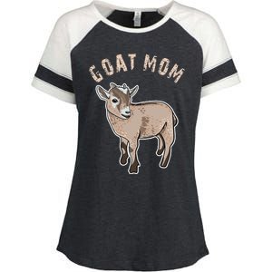 Goat  Just A  Who Loves Goats Farmer Goat Mom Enza Ladies Jersey Colorblock Tee