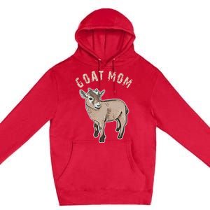 Goat  Just A  Who Loves Goats Farmer Goat Mom Premium Pullover Hoodie