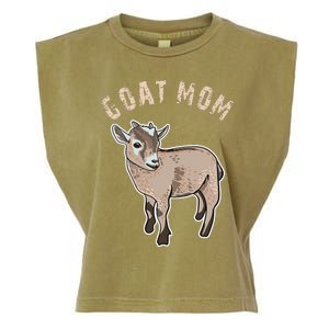 Goat  Just A  Who Loves Goats Farmer Goat Mom Garment-Dyed Women's Muscle Tee