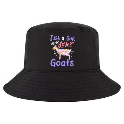 Goat Just A Girl Who Loves Goats Gift For Goat Lovers Cool Comfort Performance Bucket Hat