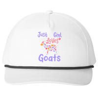 Goat Just A Girl Who Loves Goats Gift For Goat Lovers Snapback Five-Panel Rope Hat