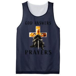 God Jesus Answers Prayers Warrior Christian Lion Graphic Mesh Reversible Basketball Jersey Tank