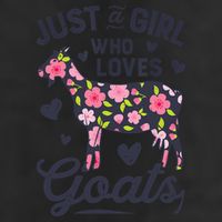 Goat Just A Girl Who Loves Goats Flowers Farm Wo Farmers 7 Panel Mesh Trucker Snapback Hat