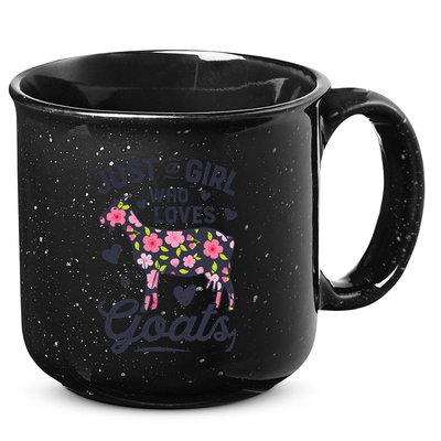 Goat Just A Girl Who Loves Goats Flowers Farm Wo Farmers 15oz Campfire Ceramic Mug