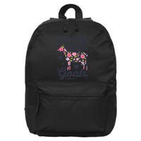 Goat Just A Girl Who Loves Goats Flowers Farm Wo Farmers 16 in Basic Backpack