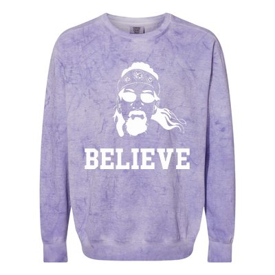 Gamecock Jesus Believe Colorblast Crewneck Sweatshirt