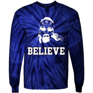 Gamecock Jesus Believe Tie-Dye Long Sleeve Shirt