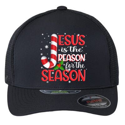 God Jesus Christ Is Reason For The Christmas Season Gift Flexfit Unipanel Trucker Cap