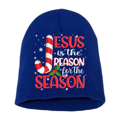 God Jesus Christ Is Reason For The Christmas Season Gift Short Acrylic Beanie