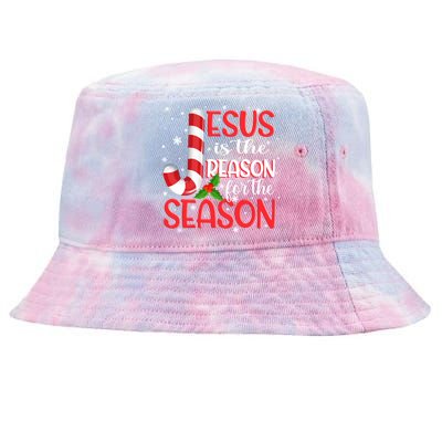 God Jesus Christ Is Reason For The Christmas Season Gift Tie-Dyed Bucket Hat