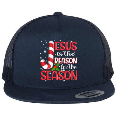 God Jesus Christ Is Reason For The Christmas Season Gift Flat Bill Trucker Hat