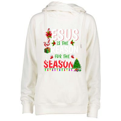 God Jesus Christ Is Reason For The Christmas Season Gift Womens Funnel Neck Pullover Hood