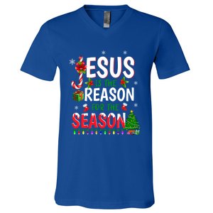 God Jesus Christ Is Reason For The Christmas Season Gift V-Neck T-Shirt