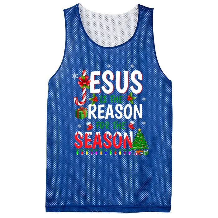 God Jesus Christ Is Reason For The Christmas Season Gift Mesh Reversible Basketball Jersey Tank