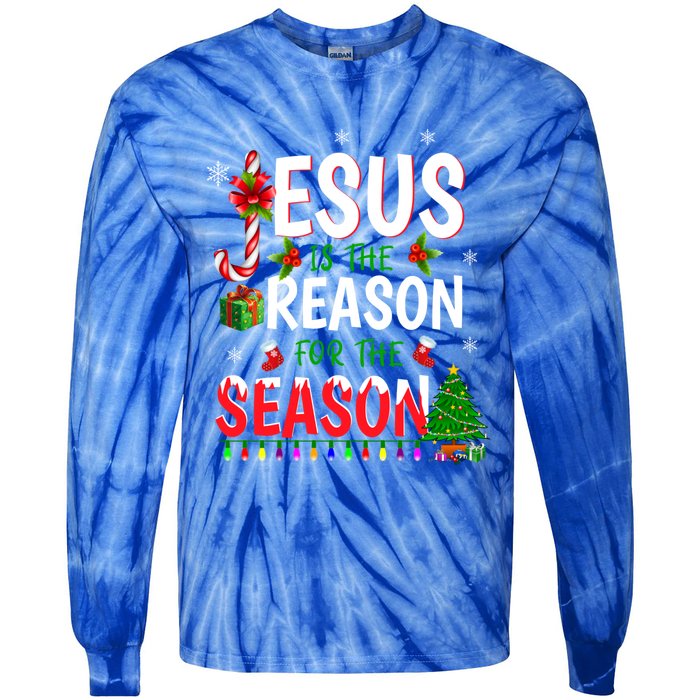 God Jesus Christ Is Reason For The Christmas Season Gift Tie-Dye Long Sleeve Shirt