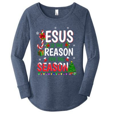 God Jesus Christ Is Reason For The Christmas Season Gift Women's Perfect Tri Tunic Long Sleeve Shirt