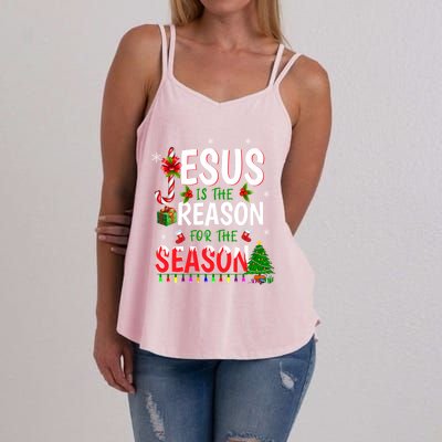 God Jesus Christ Is Reason For The Christmas Season Gift Women's Strappy Tank