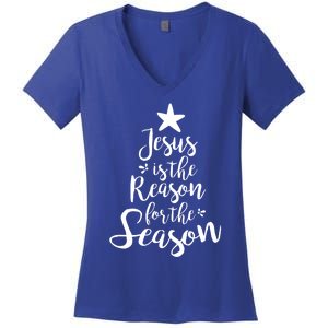 God Jesus Christ Is Reason For The Christmas Season Gift Women's V-Neck T-Shirt