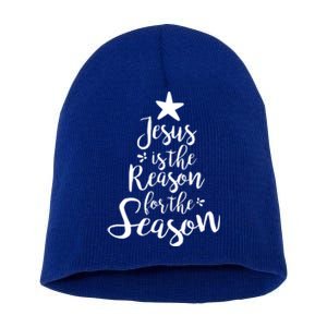 God Jesus Christ Is Reason For The Christmas Season Gift Short Acrylic Beanie