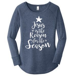 God Jesus Christ Is Reason For The Christmas Season Gift Women's Perfect Tri Tunic Long Sleeve Shirt