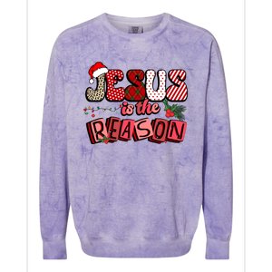 God Jesus Christ Is Reason For The Christmas Season Funny Gift Funny Gift Colorblast Crewneck Sweatshirt