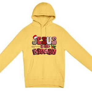 God Jesus Christ Is Reason For The Christmas Season Funny Gift Funny Gift Premium Pullover Hoodie