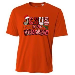 God Jesus Christ Is Reason For The Christmas Season Funny Gift Funny Gift Cooling Performance Crew T-Shirt